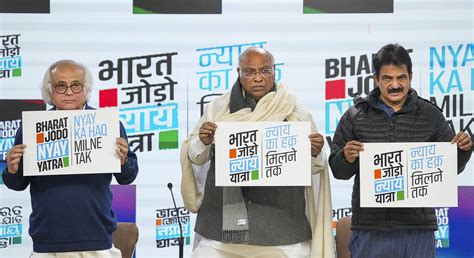 Bharat Jodo Nyay Yatra Congress Unveils Logo Slogan