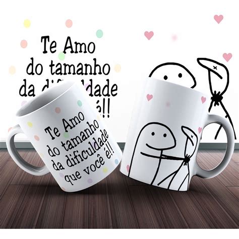 Caneca Xícara Flork Te amo do tamanho da dificuldade que você é