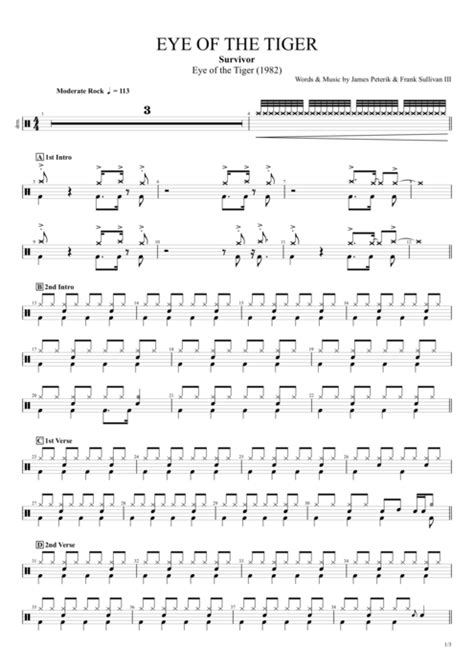 Eye Of The Tiger Tab By Survivor Guitar Pro Full Score Mysongbook