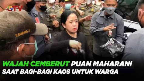 VIRAL Wajah Cemberut Puan Maharani Saat Bagikan Kaos Untuk Masyarakat