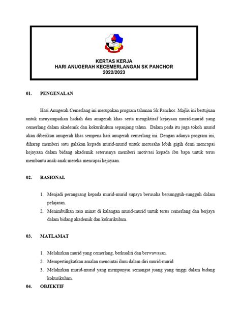 Kertas Kerja Hari Anugerah Kecemerlangan Skp 2022 Pdf