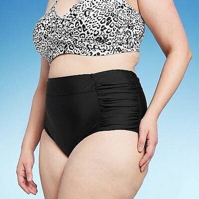 Women S High Waist Bikini Bottom Kona Sol Black 2X SMT Duty Free