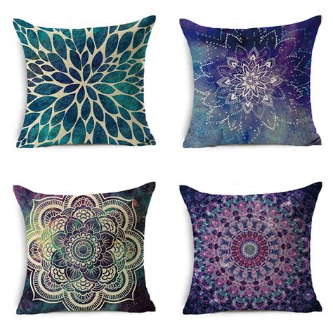 Bohemia Chair Sofa Pillow Cover Decorative Mandala Pillow Case Linen