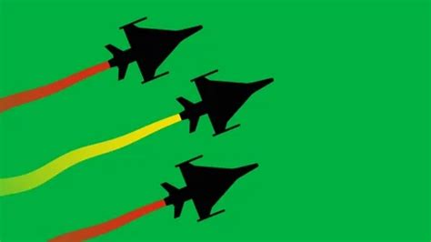 Chinese fighter jet animation on green s... | Stock Video | Pond5