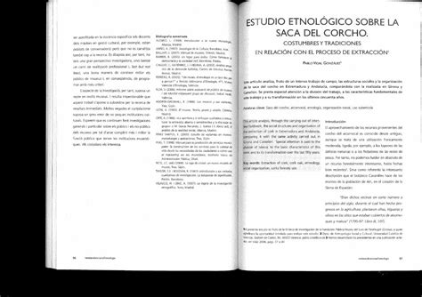 PDF 2010 Estudio etnológico sobre la saca del corcho Costumbres y