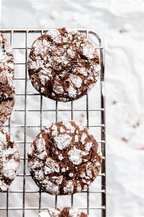 Chocolate Mint Crinkle Cookies Vegan Gluten Free Allergylicious