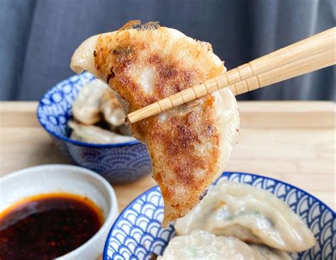 Traditional Chinese Pork Shrimp And Chive Dumplings Best Potstickers Ever Say Kitchen