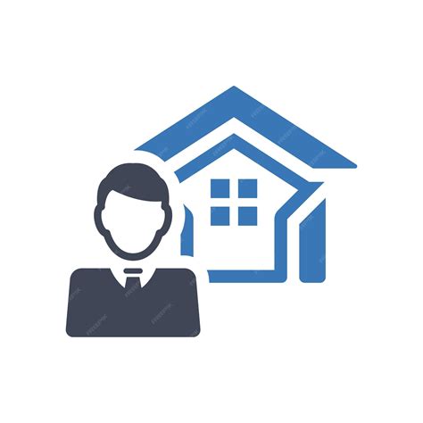 Premium Vector Real Estate Manager Icon