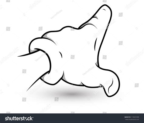 Cartoon Hand Finger Pointing Vector Illustration Stock Vector (Royalty ...