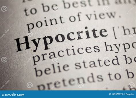 Definition Of The Word Hypocrite Stock Image Image Of Dictionary