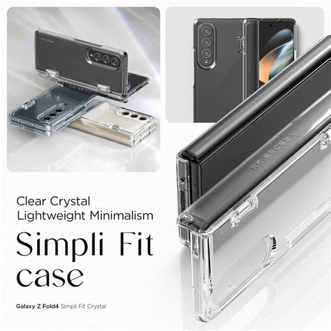 Sleek Rugged Galaxy Z Fold 4 Slim Clear Minimalist Case By Vrs Design