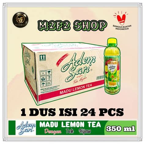 Jual Adem Sari Herbal Madu Lemon Tea Teh Hijau Botol Pet 350 Ml