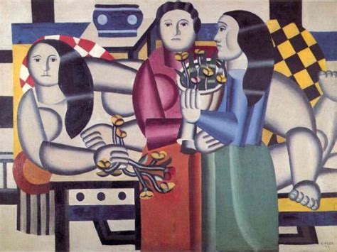 fernand leger Wnętrza Trzy kobiety z kwiatami Cubism Art history