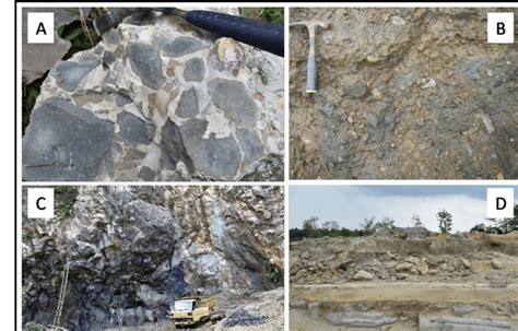 A Limestone Breccia B Andesite Breccia C Magmatic Intrusion On