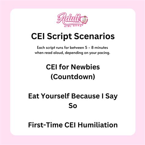 CEI JOI Scripts Adult Girl Boss