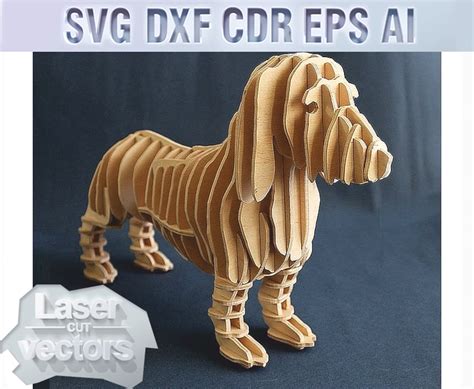 Dachshund Laser Cut Svg Dxf Lasercut Laser Cut Template Etsy