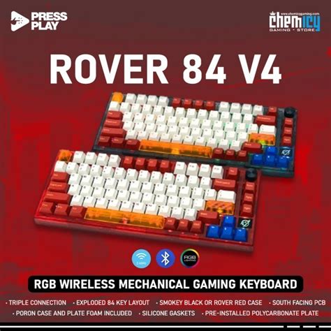 Jual Press Play Rover V Mechanical Gaming Keyboard Shopee