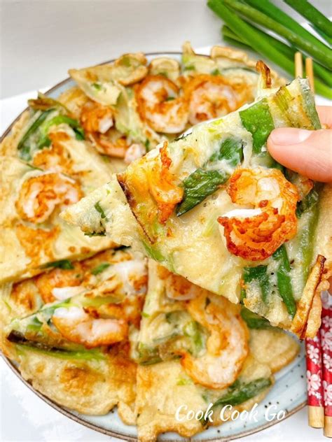 Korean Style Shrimp Pancakes COOK COOK GO