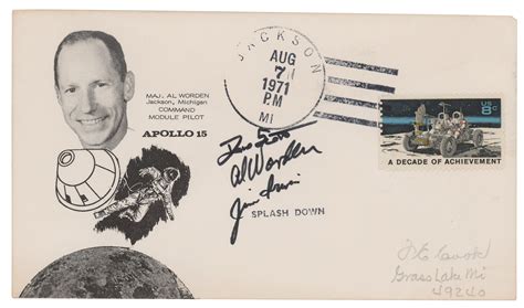 Al Worden S Apollo Crew Signed Cover Rr Auction