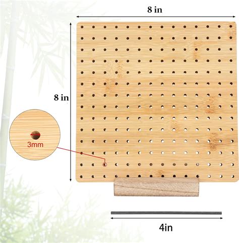 Tablero De Bloqueo De Ganchillo De Madera De Bamb Para Cuadrados Kit