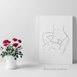 Oral Sex Scene Svg Erotic Line Art Print Minimal Erotic Sketch