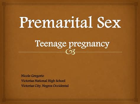 Premarital Sex Ppt