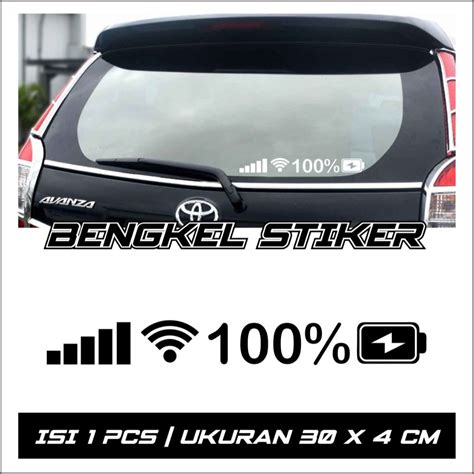 Jual Stiker Sinyal 30 Cm Cutting Sticker Keren Viral Bahan Hologram