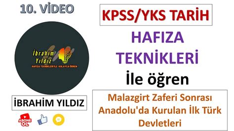 10 VİDEO ANADOLUDA KURULAN İLK TÜRK BEYLİKLERİ yildizibrahim1