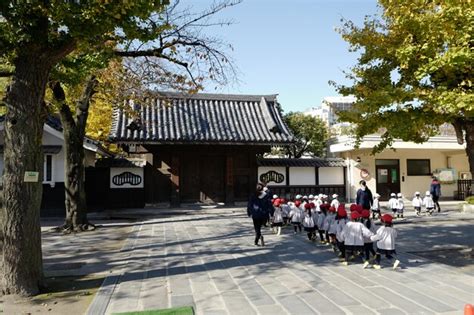 Premium Photo Japanese Children Going On An Excursion To A Temple