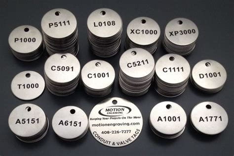 Type 304 Stainless Steel Valve Tags With Bonded Markings Specifying