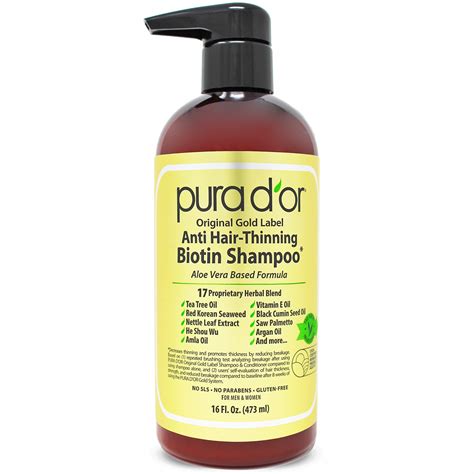 Pura Dor Original Gold Label Anti Thinning Biotin Shampoo Clinically