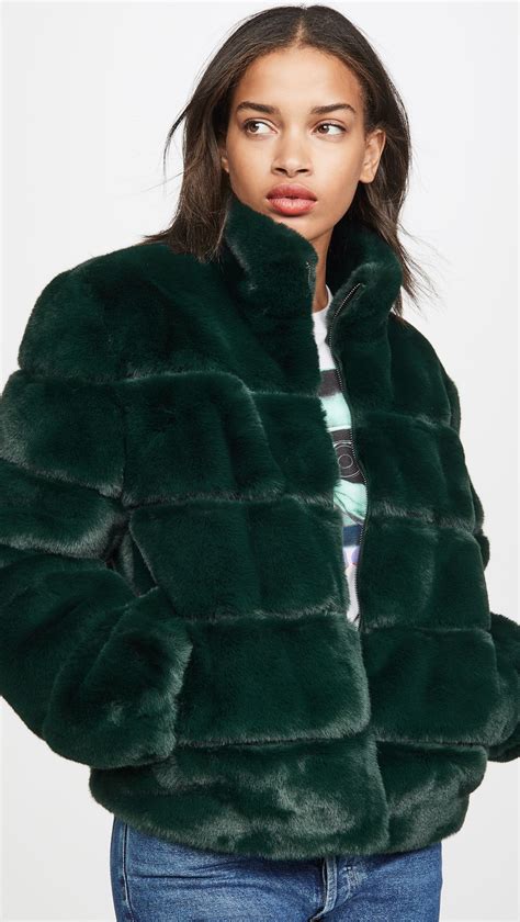 Green Faux Fur Coats And Jackets Faux Fur Coats Green Green Faux