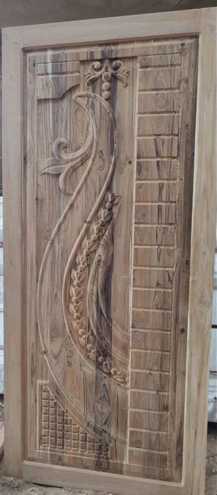 Interior 30mm Teak Wood Carving Door For Home 80 Inch At Rs 600 Sq Ft