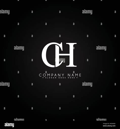 Logotipo De Letra Inicial Ch Logotipo Comercial Mínimo Para Alfabetos C Y H Logotipo De