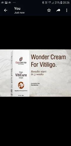 Paciderma Vitilgo Cream For Clinical Packaging Size 30 Gram At Rs