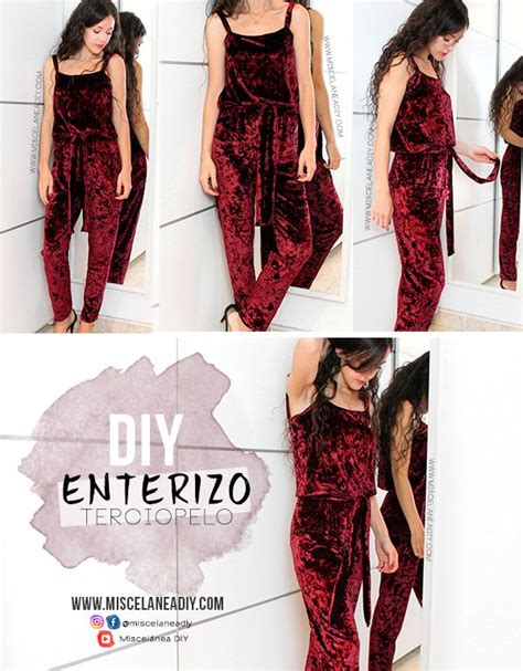 DIY Sewing Mono Enterizo Romper De Terciopelo Velvet Jumpsuit