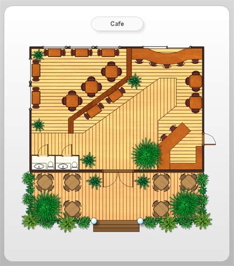 Café Floor Plan Example Professional Building Drawing