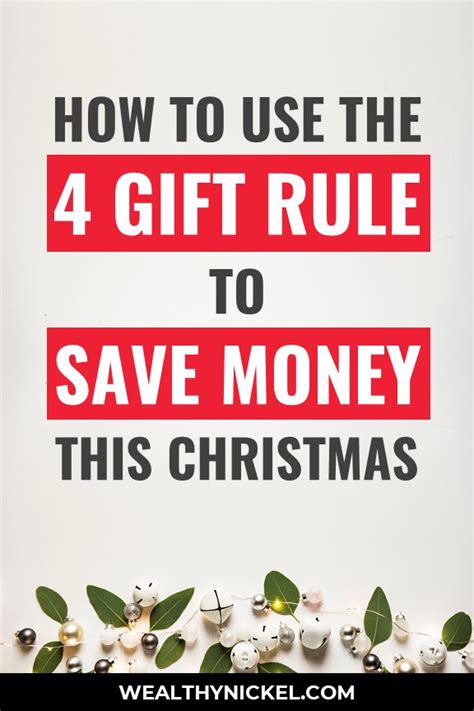 The 4 Gift Rule for Christmas - The Secret to Family Holiday Joy | Saving money, Christmas gifts ...