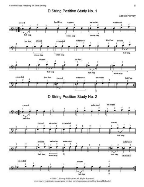 Cello Note And Positions Chart