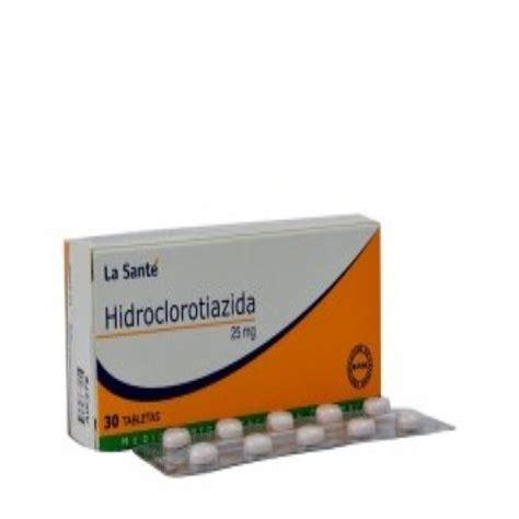 Hidroclorotiazida 25 Mg 30 Tbs Ls Tu Droguería en Línea