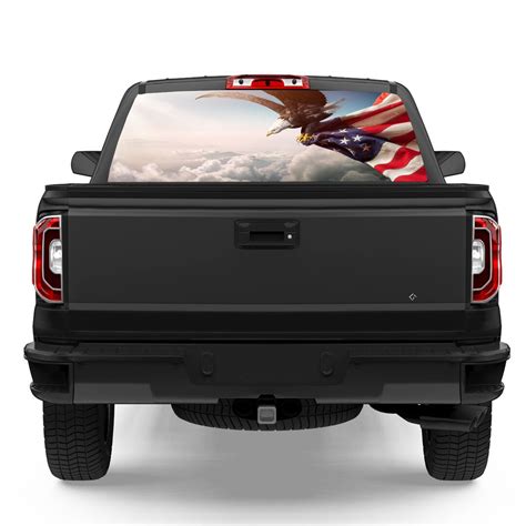 American Flag Rear Window Graphic Decals for Truck SUV Van Cars ...