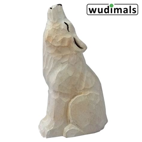 Wudimals A040480 Polarwolf Arctic Wolf Handgeschnitzt Aus Holz