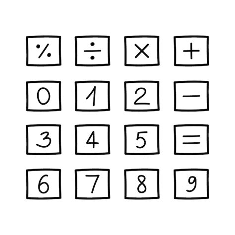 Ensemble D icônes Avec Des Nombres Et Des Symboles Mathématiques