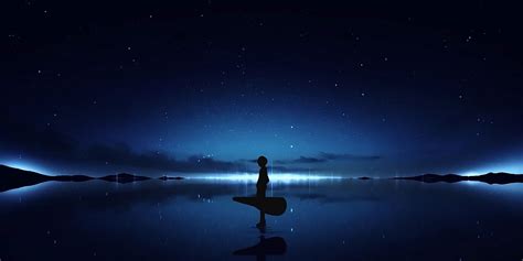 Anime Boy Alone In The Sea Wallpapers Wallpaper Cave
