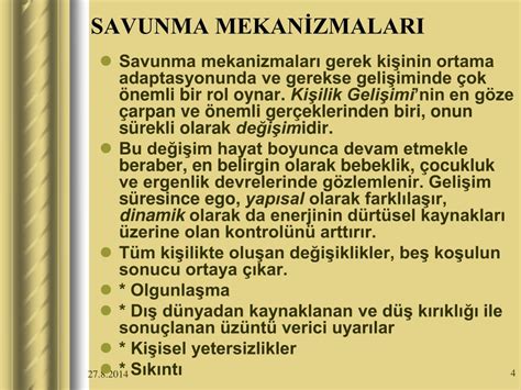 PPT KAYGI ve SAVUNMA MEKANİZMALARI PowerPoint Presentation free