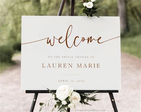 Minimalist Welcome Sign Template Printable Modern Bridal Etsy Bridal