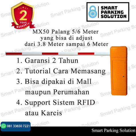 Jual Barrier Gate MX50 DC 6 Meter Palang Parkir 6 Meter Portal Gate