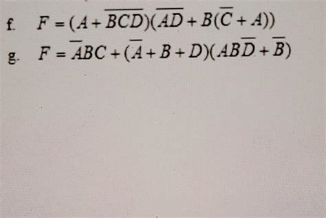 Solved Use Demorgan’s Law To Find The Complement Of The