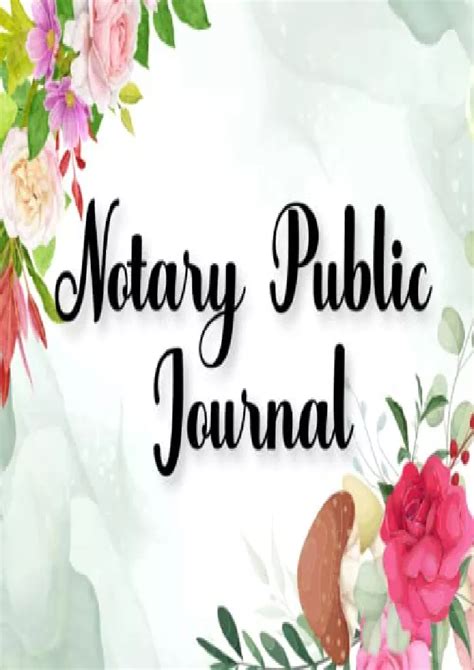 PPT Pdf Ebook Notary Public Journal Official Notary Log Book To