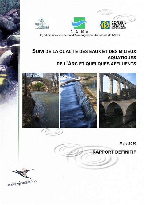 PDF SUIVI DE LA QUALITE DES EAUX ET DES MILIEUX AQUATIQUES